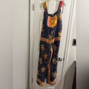 Floral Kantha Overalls